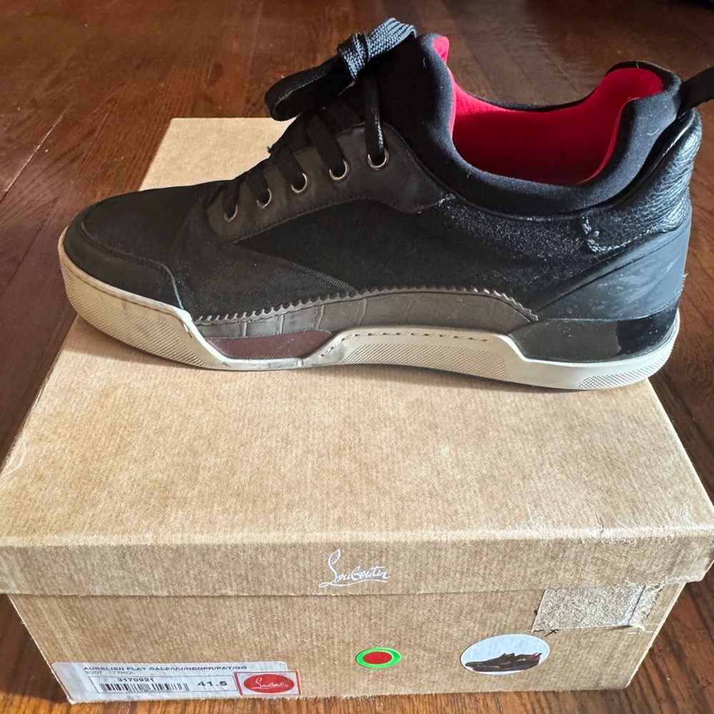 Christian Louboutin Black and Red Men's Sneakers